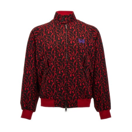 'Jacquard needles' bomber jacket