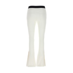 Ribbed pleated pants