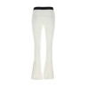 Ribbed pleated pants