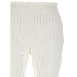 Ribbed pleated pants