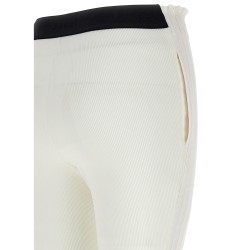 Ribbed pleated pants