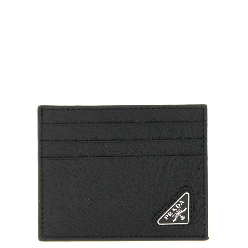 Logo leather card holder