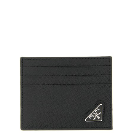 Logo leather card holder