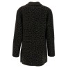 Animal print double-breasted blazer