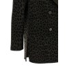 Animal print double-breasted blazer