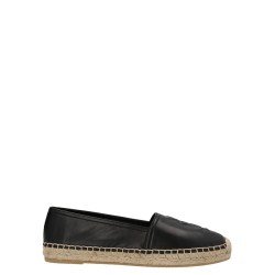 Logo leather espadrilles
