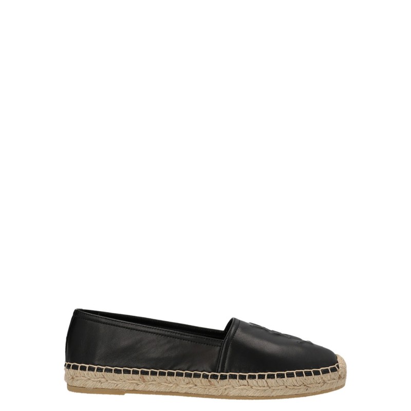 Logo leather espadrilles