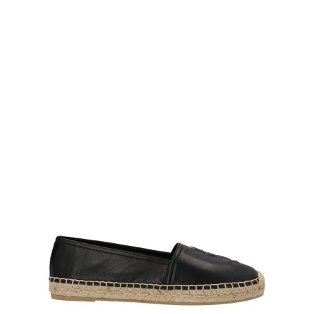 Logo leather espadrilles
