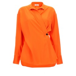 Satin asymmetric shirt