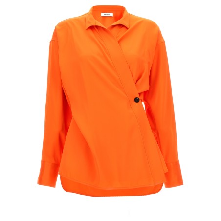 Satin asymmetric shirt