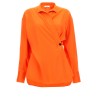 Satin asymmetric shirt