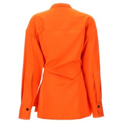 Satin asymmetric shirt