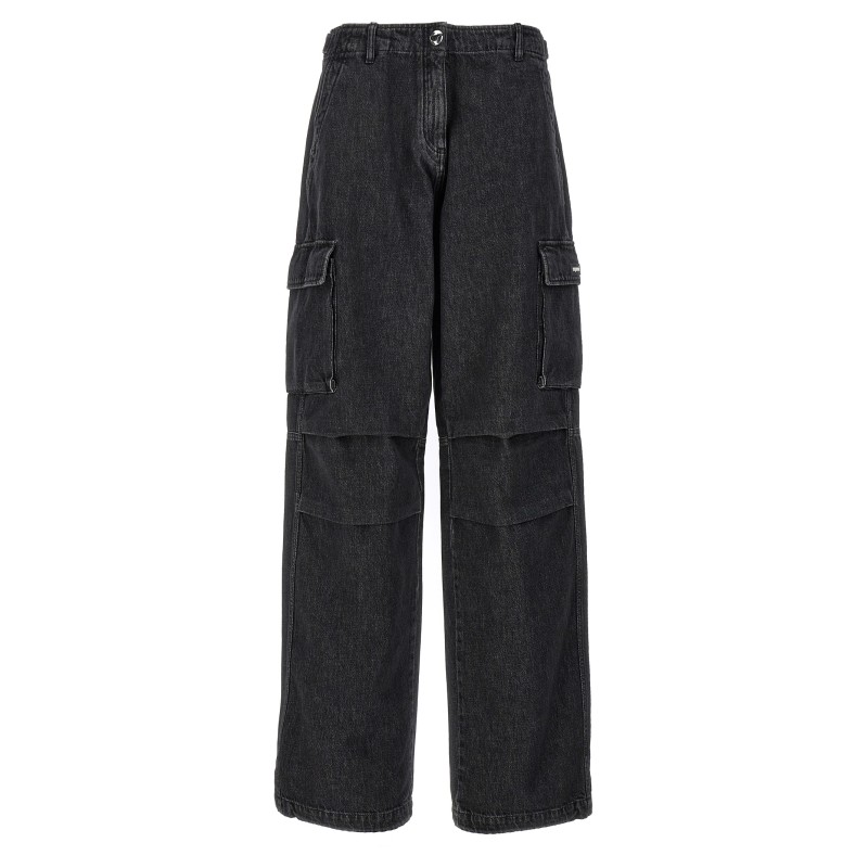 'Denim Wide Leg Cargo' jeans