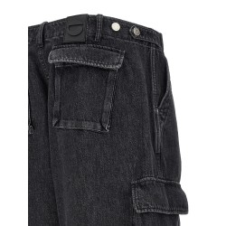 'Denim Wide Leg Cargo' jeans