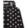 Logo print hooded jacket