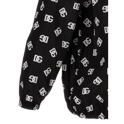 Logo print hooded jacket