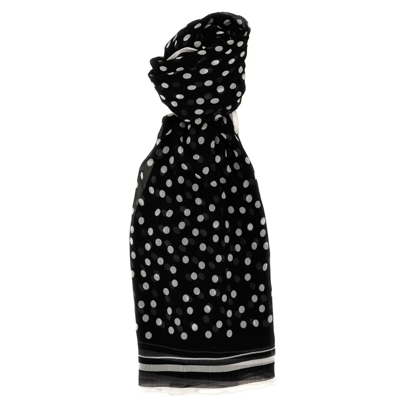 Polka dot chiffon scarf