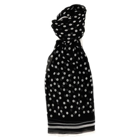 Polka dot chiffon scarf
