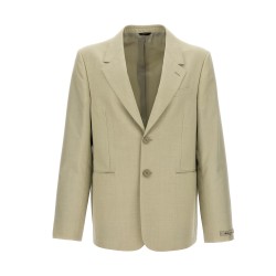 Single-breasted wool blazer