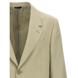Single-breasted wool blazer
