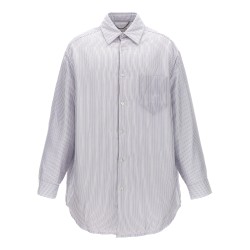 Striped shirt jacket