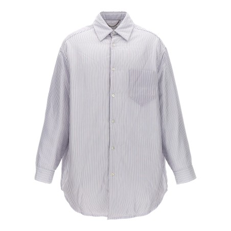 Striped shirt jacket
