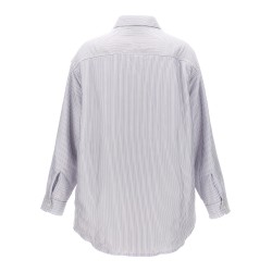 Striped shirt jacket