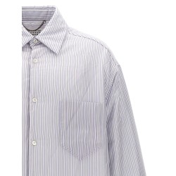 Striped shirt jacket
