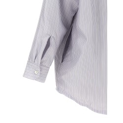 Striped shirt jacket