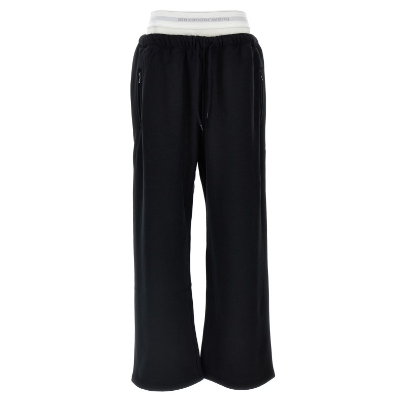 'Wide Leg W/ Logo Elastic Exposed Brief' joggers