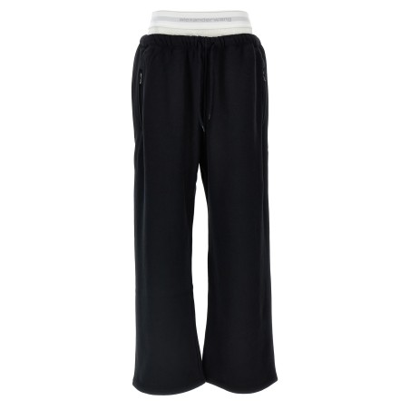 'Wide Leg W/ Logo Elastic Exposed Brief' joggers