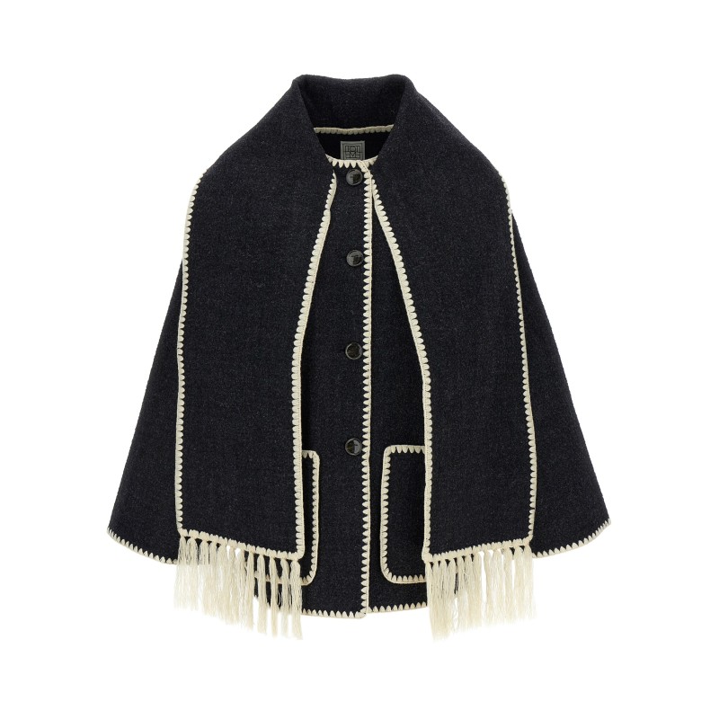 'Embroidered Scarf Jacket Harvest' coat