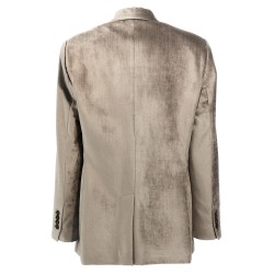 Single-breasted chenille blazer