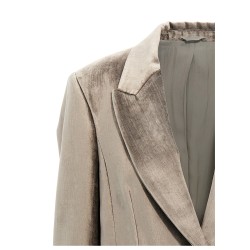 Single-breasted chenille blazer