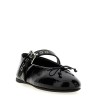 Buckle and bow ballet flats