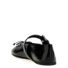 Buckle and bow ballet flats