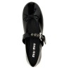 Buckle and bow ballet flats