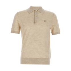 Wool polo shirt