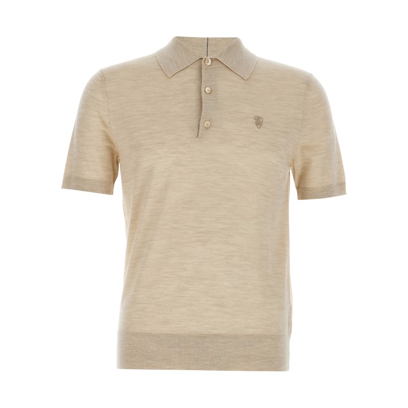 Wool polo shirt