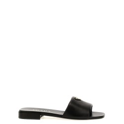 Logo leather sandals