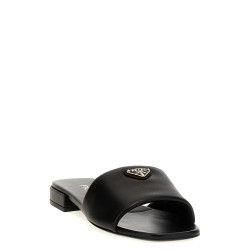 Logo leather sandals