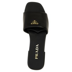 Logo leather sandals
