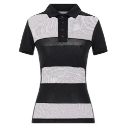 ‘Sheer Striped’ polo shirt