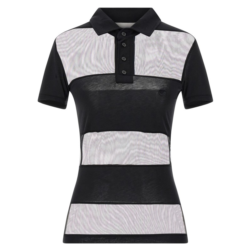 ‘Sheer Striped’ polo shirt