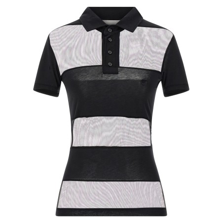 ‘Sheer Striped’ polo shirt