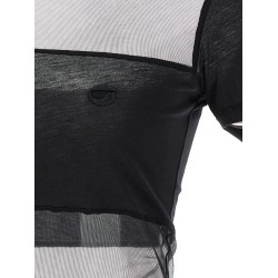 ‘Sheer Striped’ polo shirt