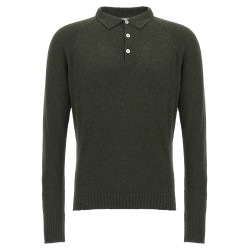 Bouclé cotton polo shirt