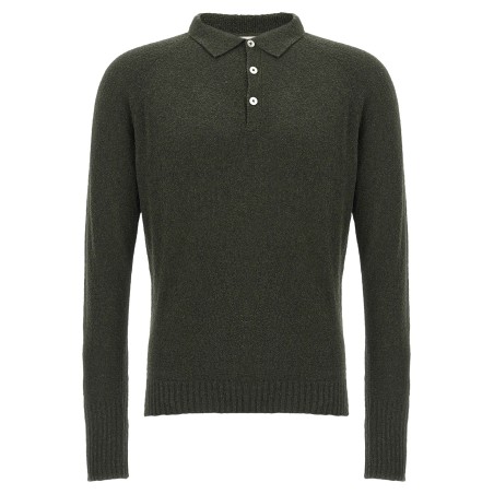 Bouclé cotton polo shirt