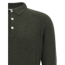 Bouclé cotton polo shirt