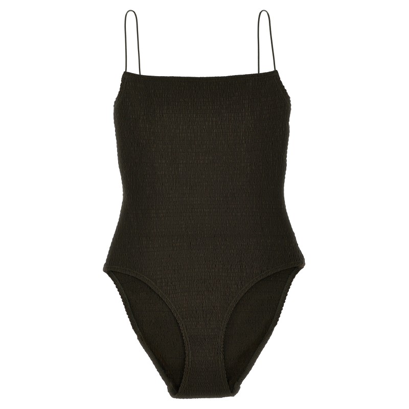 Smock one-piece swimsuit